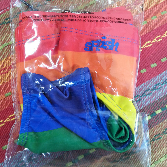 Splish Men's Rainbow Colors Swimsuit Bikini - US38 - Picture 3 of 4
